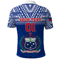 Custom Samoa Rugby Polo Shirt Manu Samoa Polynesian Tatoo Pattern - Wonder Print Shop