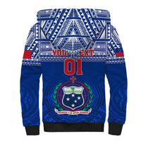 Custom Samoa Rugby Sherpa Hoodie Manu Samoa Polynesian Tatoo Pattern - Wonder Print Shop