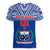 Custom Samoa Rugby Women V Neck T Shirt Manu Samoa Polynesian Tatoo Pattern - Wonder Print Shop