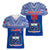Custom Samoa Rugby Women V Neck T Shirt Manu Samoa Polynesian Tatoo Pattern - Wonder Print Shop