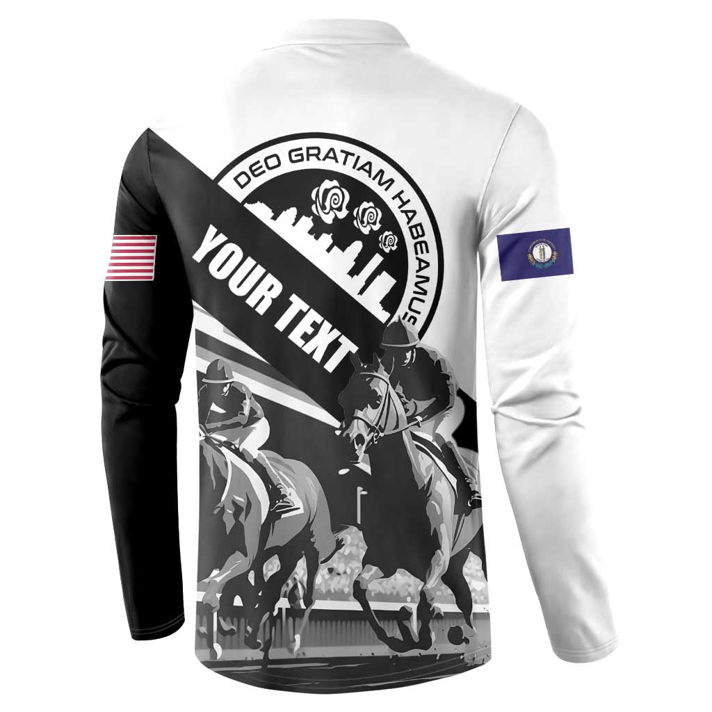 Personalized Kentucky Button Sweatshirt Deo gratiam habeamus - Wonder Print Shop