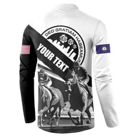 Personalized Kentucky Button Sweatshirt Deo gratiam habeamus - Wonder Print Shop