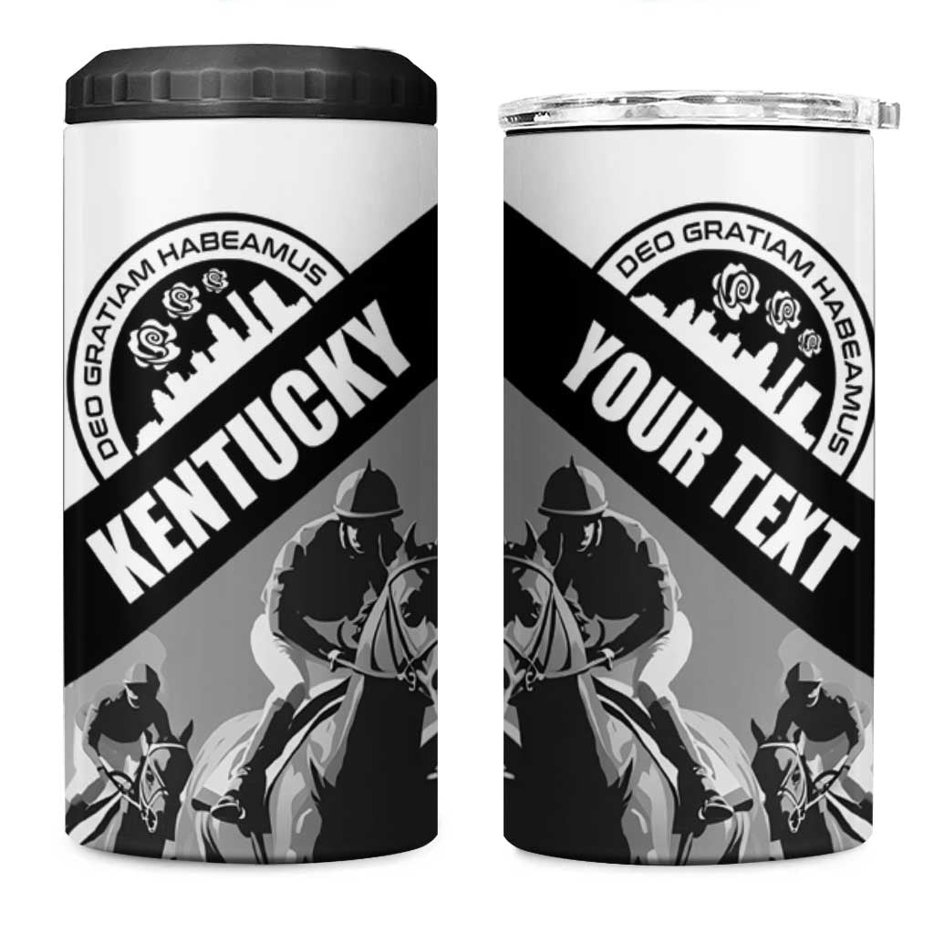 Personalized Kentucky 4 in 1 Can Cooler Tumbler Deo gratiam habeamus - Wonder Print Shop