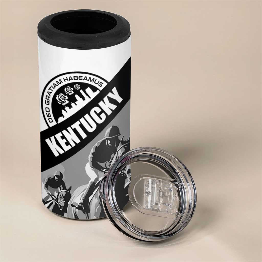 Personalized Kentucky 4 in 1 Can Cooler Tumbler Deo gratiam habeamus - Wonder Print Shop