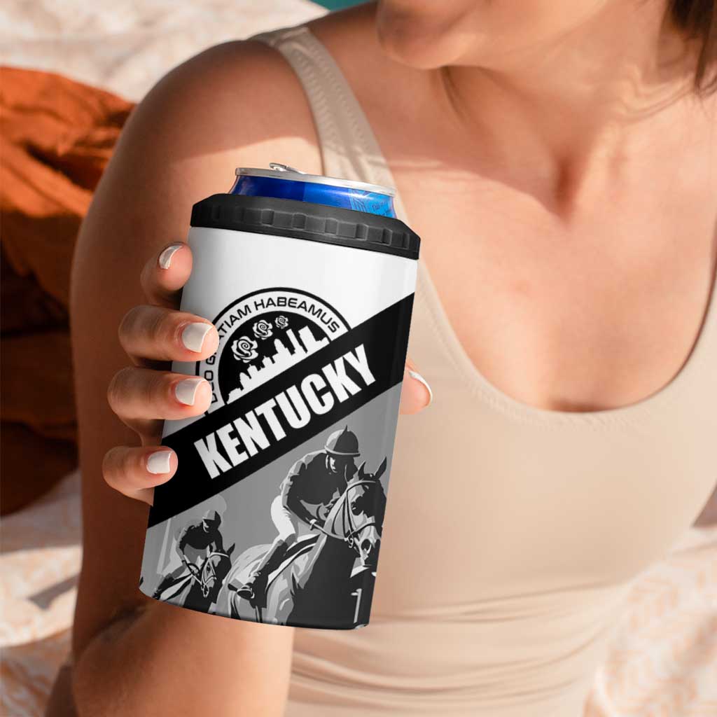 Personalized Kentucky 4 in 1 Can Cooler Tumbler Deo gratiam habeamus - Wonder Print Shop