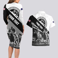 Personalized Kentucky Couples Matching Long Sleeve Bodycon Dress and Hawaiian Shirt Deo gratiam habeamus - Wonder Print Shop