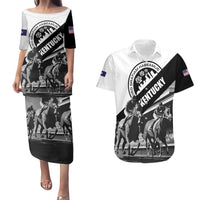 Personalized Kentucky Couples Matching Puletasi and Hawaiian Shirt Deo gratiam habeamus - Wonder Print Shop