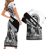 Personalized Kentucky Couples Matching Short Sleeve Bodycon Dress and Hawaiian Shirt Deo gratiam habeamus - Wonder Print Shop