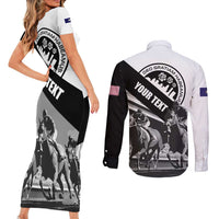 Personalized Kentucky Couples Matching Short Sleeve Bodycon Dress and Long Sleeve Button Shirt Deo gratiam habeamus - Wonder Print Shop