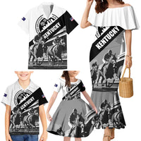 Personalized Kentucky Family Matching Mermaid Dress and Hawaiian Shirt Deo gratiam habeamus - Wonder Print Shop