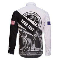 Personalized Kentucky Family Matching Off The Shoulder Long Sleeve Dress and Hawaiian Shirt Deo gratiam habeamus - Wonder Print Shop