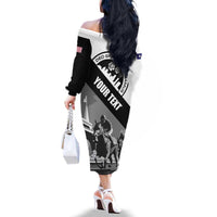 Personalized Kentucky Family Matching Off The Shoulder Long Sleeve Dress and Hawaiian Shirt Deo gratiam habeamus - Wonder Print Shop