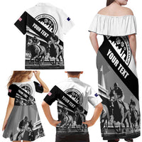 Personalized Kentucky Family Matching Off Shoulder Maxi Dress and Hawaiian Shirt Deo gratiam habeamus - Wonder Print Shop