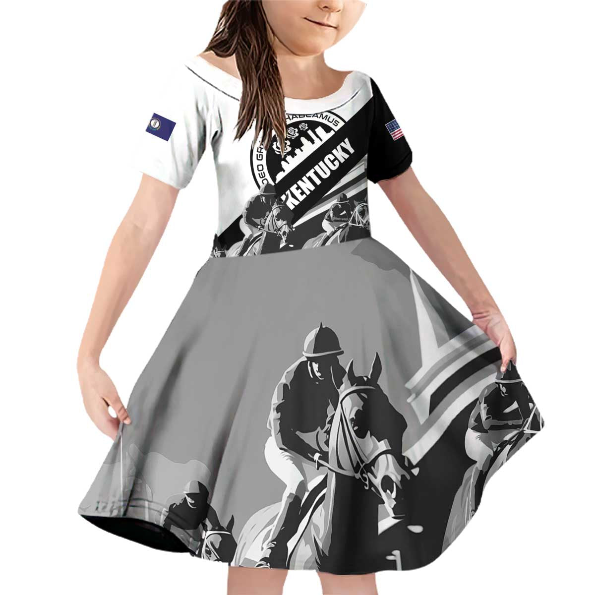 Personalized Kentucky Family Matching Off Shoulder Short Dress and Hawaiian Shirt Deo gratiam habeamus - Wonder Print Shop