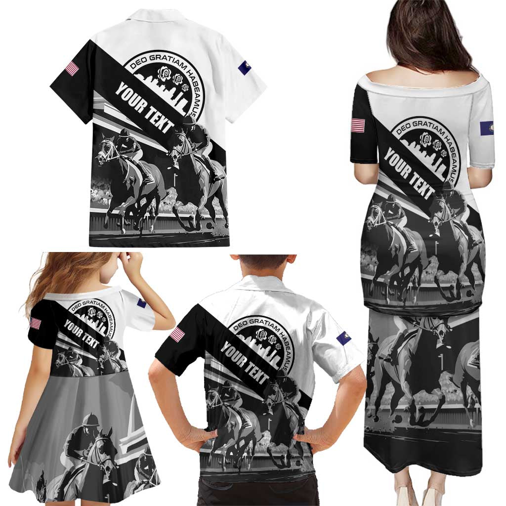 Personalized Kentucky Family Matching Puletasi and Hawaiian Shirt Deo gratiam habeamus - Wonder Print Shop