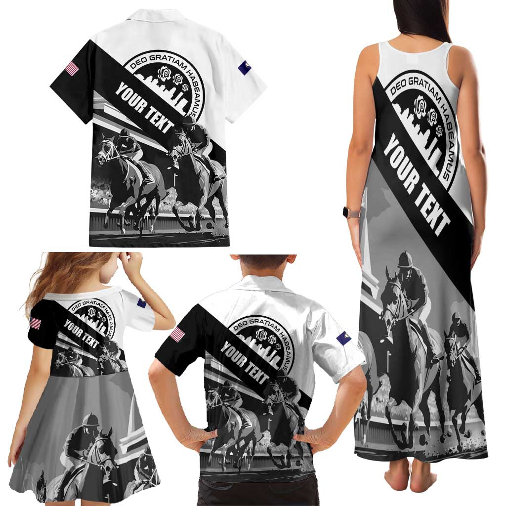 Personalized Kentucky Family Matching Tank Maxi Dress and Hawaiian Shirt Deo gratiam habeamus - Wonder Print Shop