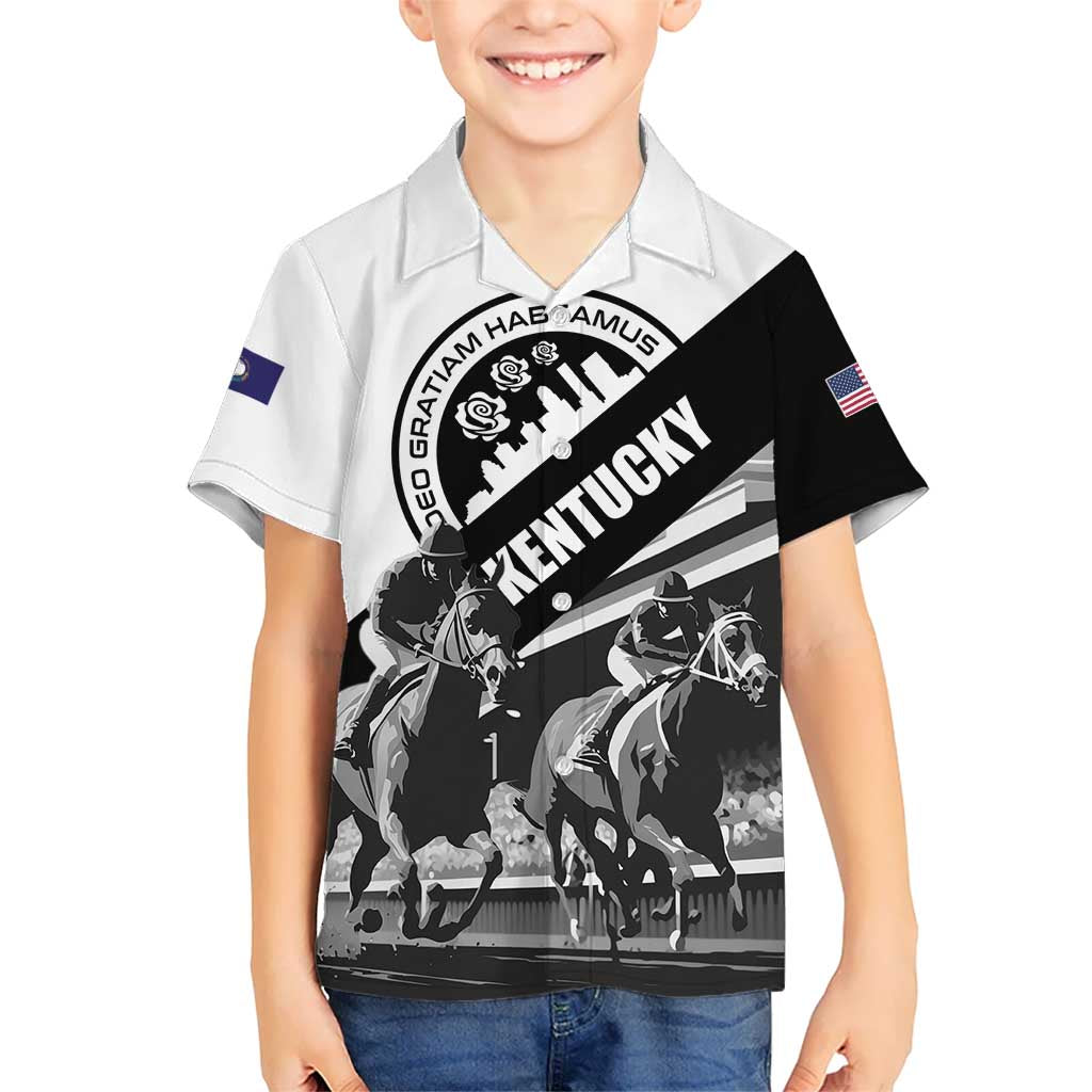 Personalized Kentucky Kid Hawaiian Shirt Deo gratiam habeamus - Wonder Print Shop