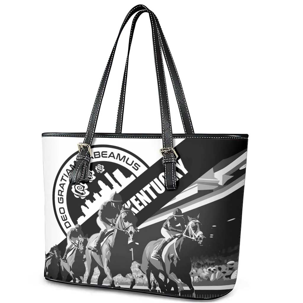Kentucky Leather Tote Bag Deo gratiam habeamus - Wonder Print Shop