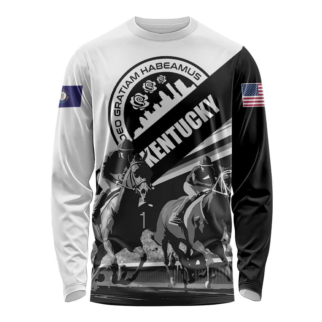 Personalized Kentucky Long Sleeve Shirt Deo gratiam habeamus - Wonder Print Shop