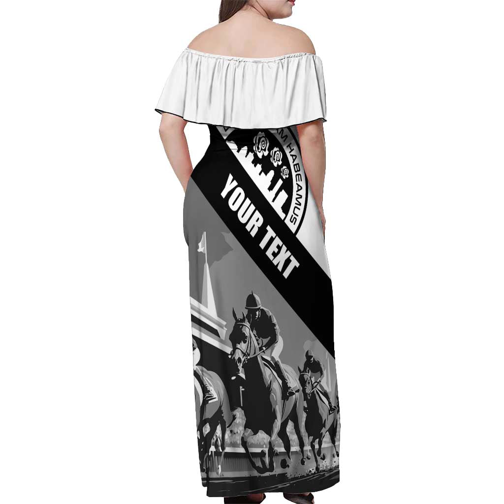 Personalized Kentucky Off Shoulder Maxi Dress Deo gratiam habeamus - Wonder Print Shop