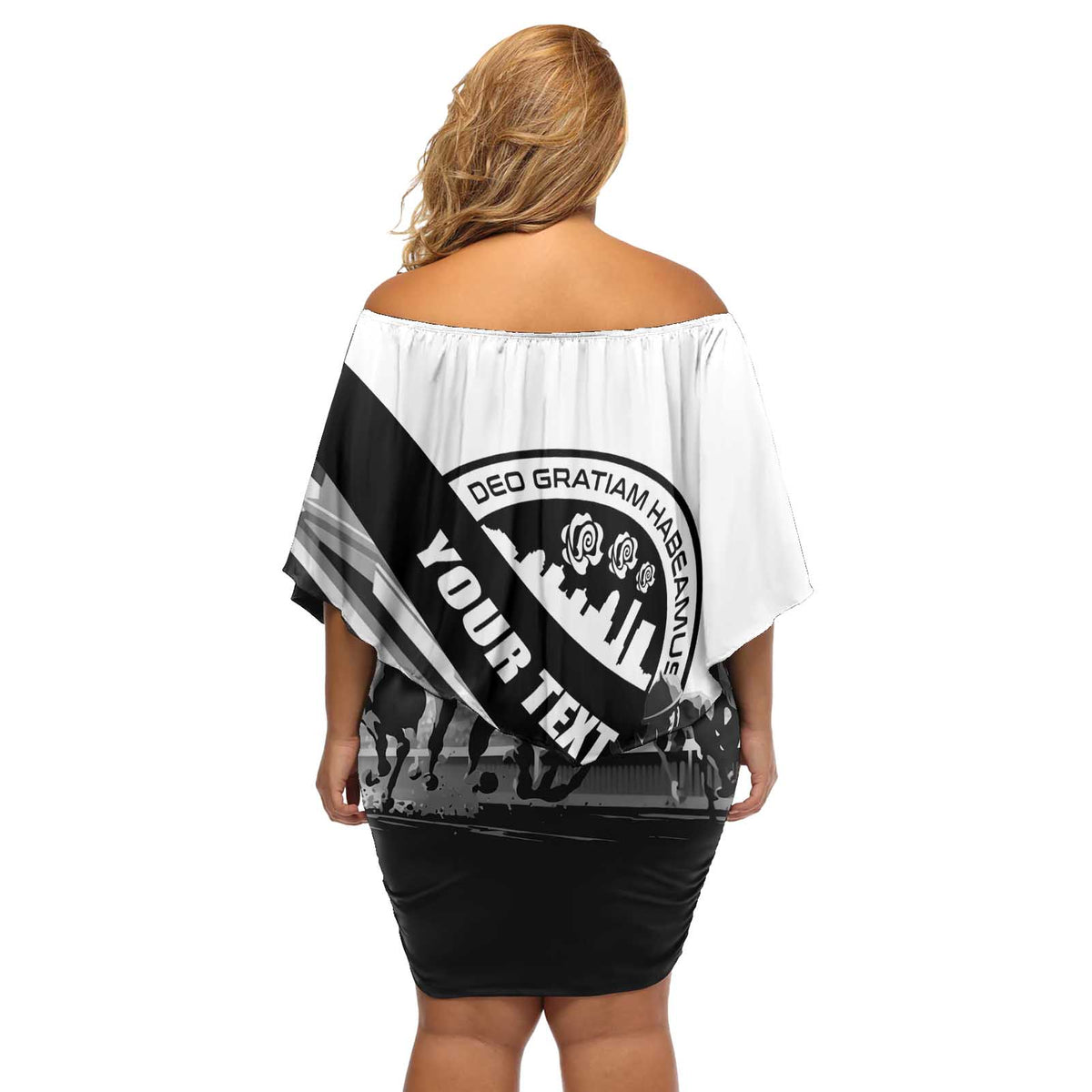 Personalized Kentucky Off Shoulder Short Dress Deo gratiam habeamus - Wonder Print Shop