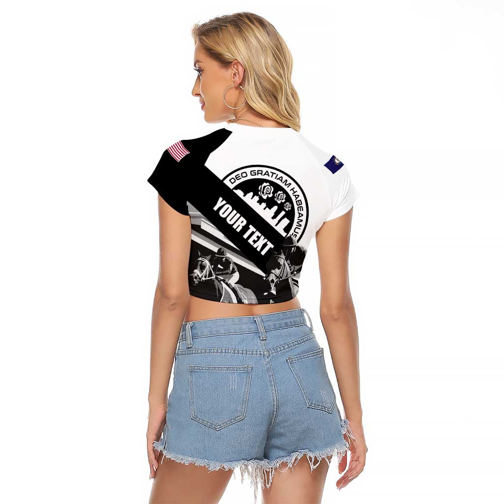 Personalized Kentucky Raglan Cropped T Shirt Deo gratiam habeamus - Wonder Print Shop