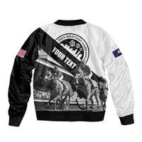 Personalized Kentucky Sleeve Zip Bomber Jacket Deo gratiam habeamus - Wonder Print Shop