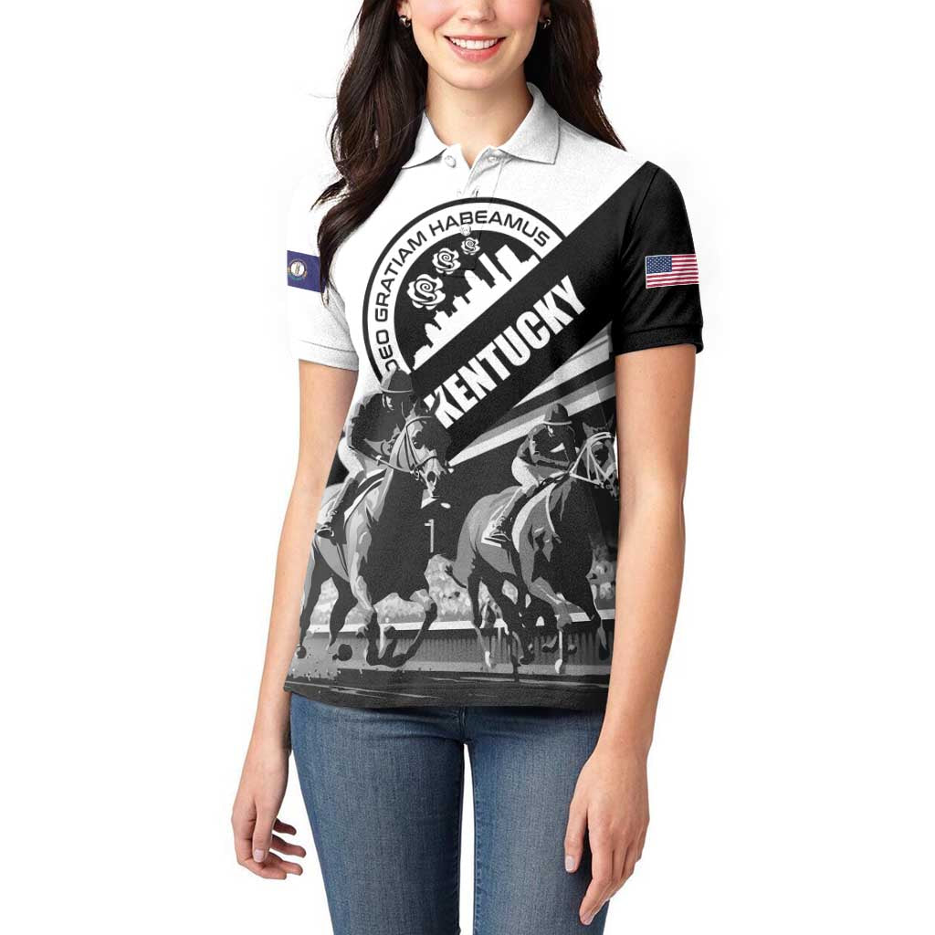 Personalized Kentucky Women Polo Shirt Deo gratiam habeamus - Wonder Print Shop