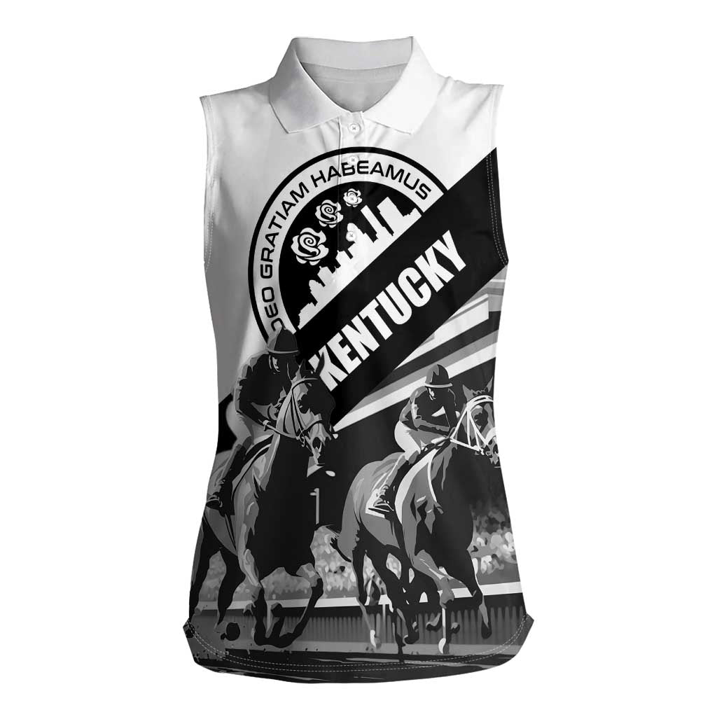 Personalized Kentucky Women Sleeveless Polo Shirt Deo gratiam habeamus - Wonder Print Shop