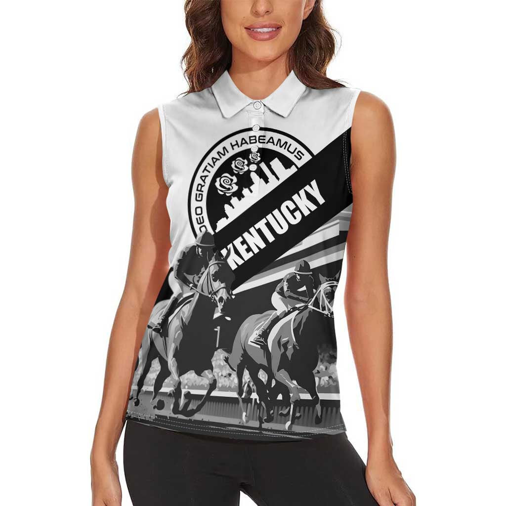 Personalized Kentucky Women Sleeveless Polo Shirt Deo gratiam habeamus - Wonder Print Shop