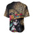 La Calavera Catrina Aztec Circle Baseball Jersey Dia de Muertos - Wonder Print Shop