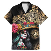 La Calavera Catrina Aztec Circle Family Matching Mermaid Dress and Hawaiian Shirt Dia de Muertos - Wonder Print Shop