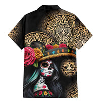 La Calavera Catrina Aztec Circle Family Matching Mermaid Dress and Hawaiian Shirt Dia de Muertos - Wonder Print Shop