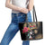 La Calavera Catrina Aztec Circle Leather Tote Bag Dia de Muertos - Wonder Print Shop