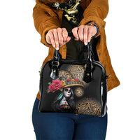 La Calavera Catrina Aztec Circle Shoulder Handbag Dia de Muertos