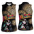 La Calavera Catrina Aztec Circle Women Sleeveless Polo Shirt Dia de Muertos - Wonder Print Shop