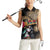 La Calavera Catrina Aztec Circle Women Sleeveless Polo Shirt Dia de Muertos - Wonder Print Shop