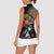 La Calavera Catrina Aztec Circle Women Sleeveless Polo Shirt Dia de Muertos - Wonder Print Shop