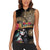 La Calavera Catrina Aztec Circle Women Sleeveless Polo Shirt Dia de Muertos - Wonder Print Shop