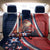 France Christmas Back Car Seat Cover Joyeux Noel Santa Claus Eiffel Tower - Wonder Print Shop