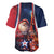 Personalised France Christmas Baseball Jersey Joyeux Noel Santa Claus Eiffel Tower - Wonder Print Shop