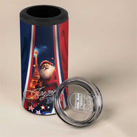 France Christmas 4 in 1 Can Cooler Tumbler Joyeux Noel Santa Claus Eiffel Tower - Wonder Print Shop