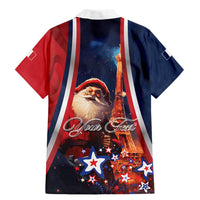 Personalised France Christmas Family Matching Mermaid Dress and Hawaiian Shirt Joyeux Noel Santa Claus Eiffel Tower - Wonder Print Shop