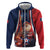 Personalised France Christmas Hoodie Joyeux Noel Santa Claus Eiffel Tower - Wonder Print Shop