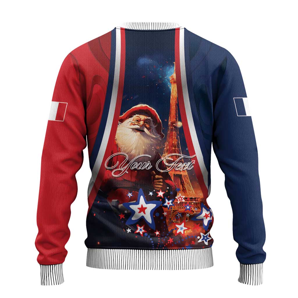 France Christmas Ugly Christmas Sweater Joyeux Noel Santa Claus Eiffel Tower - Wonder Print Shop