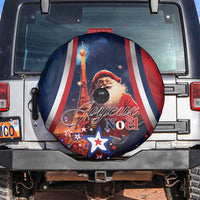 France Christmas Spare Tire Cover Joyeux Noel Santa Claus Eiffel Tower - Wonder Print Shop