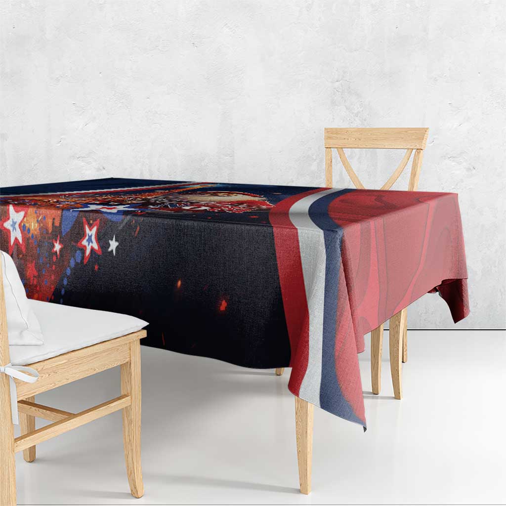 France Christmas Tablecloth Joyeux Noel Santa Claus Eiffel Tower - Wonder Print Shop