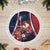France Christmas Tree Skirt Joyeux Noel Santa Claus Eiffel Tower - Wonder Print Shop
