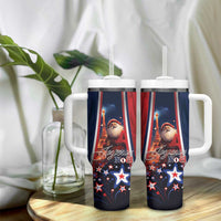France Christmas Tumbler With Handle Joyeux Noel Santa Claus Eiffel Tower - Wonder Print Shop
