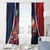 France Christmas Window Curtain Joyeux Noel Santa Claus Eiffel Tower - Wonder Print Shop